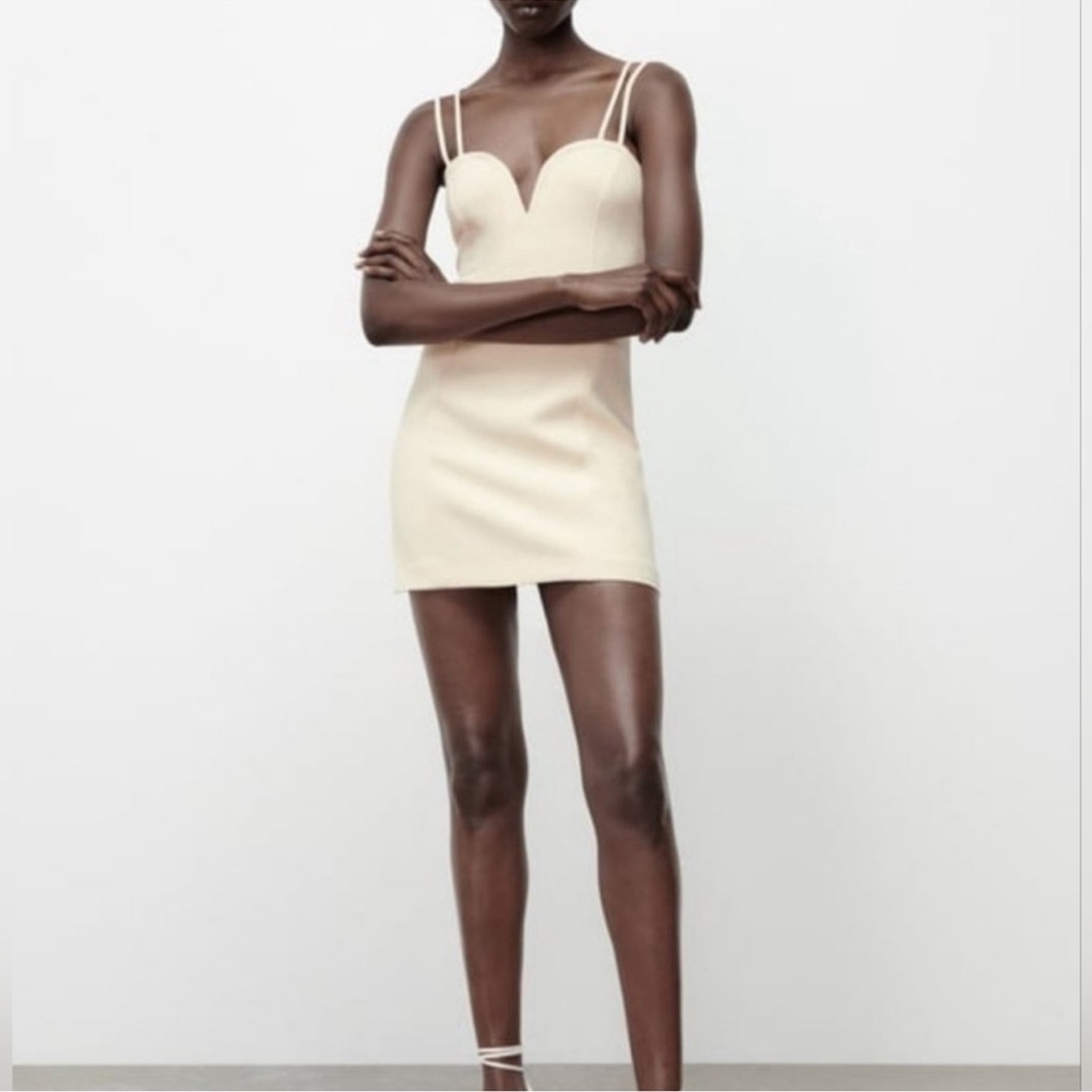 Zara Sweetheart Double Strap Mini Dress
